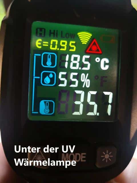 Temperaturen im Innengehege
